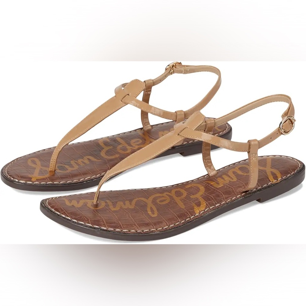 Sam Edelman Gigi Almond Patent Thong Sandals for Women 7